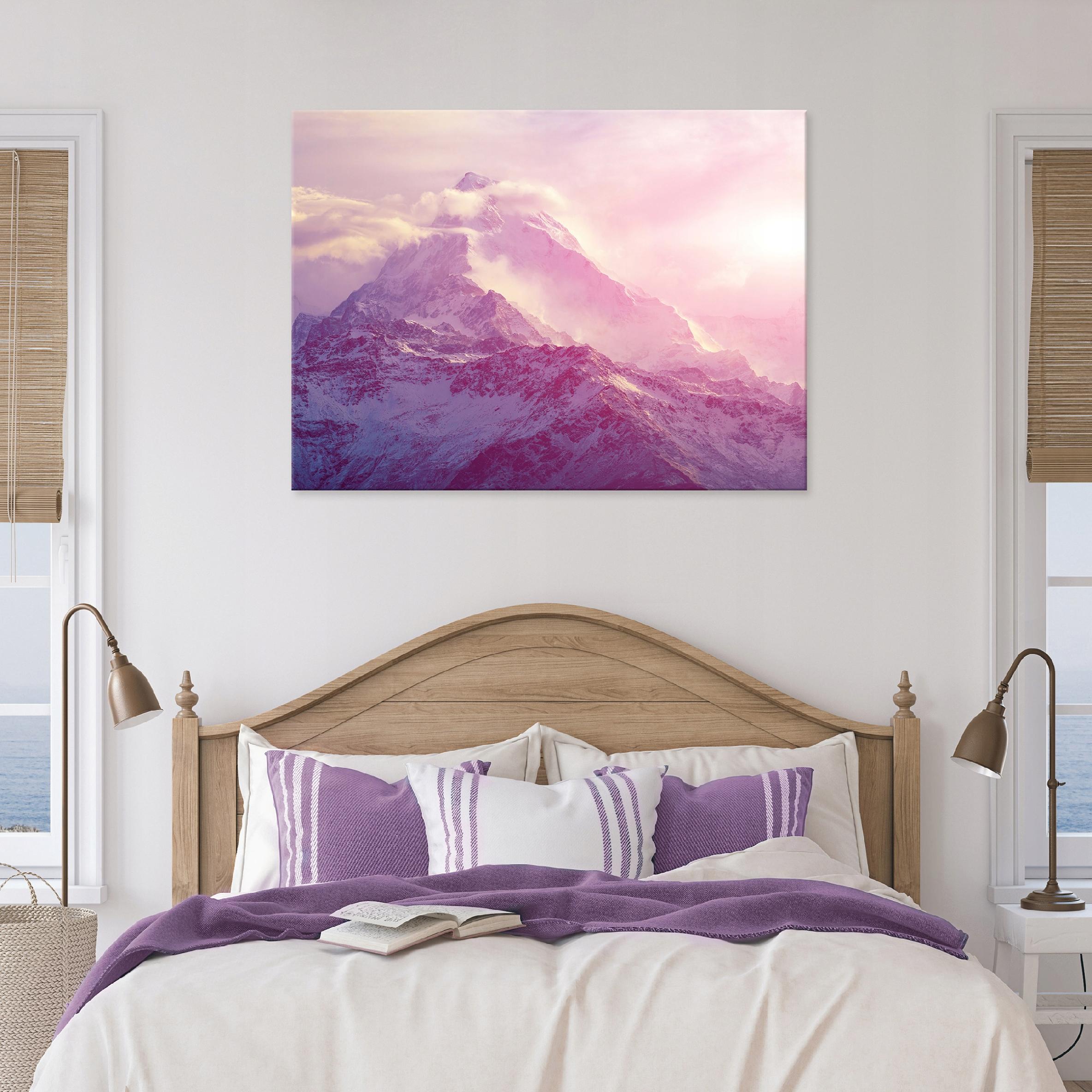 Mountain landscape painting on canvas, large (60x40)