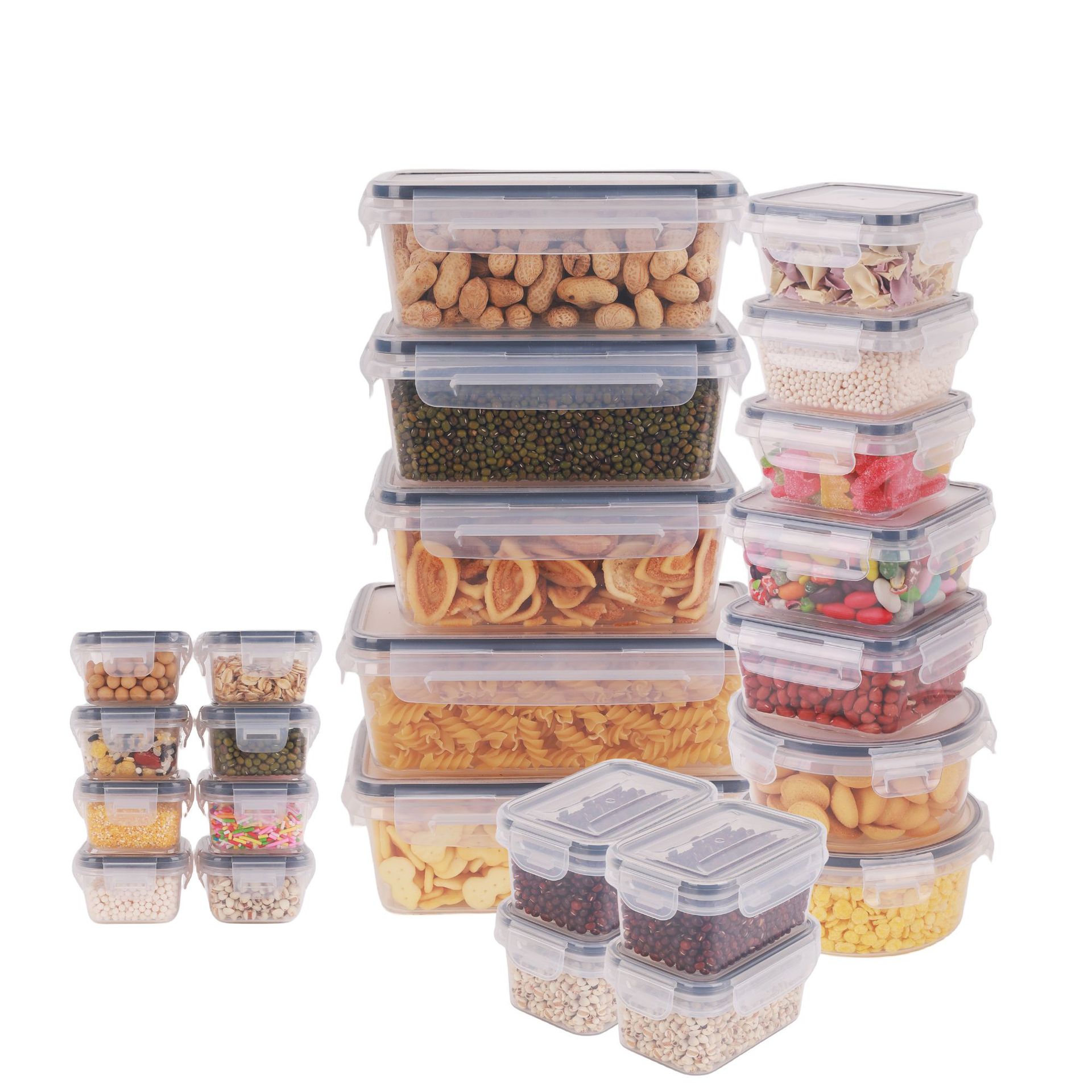 Lunch Box 24-piece set A sealed jar grains kitchen storage food grade plastic snack dry goods storage jar