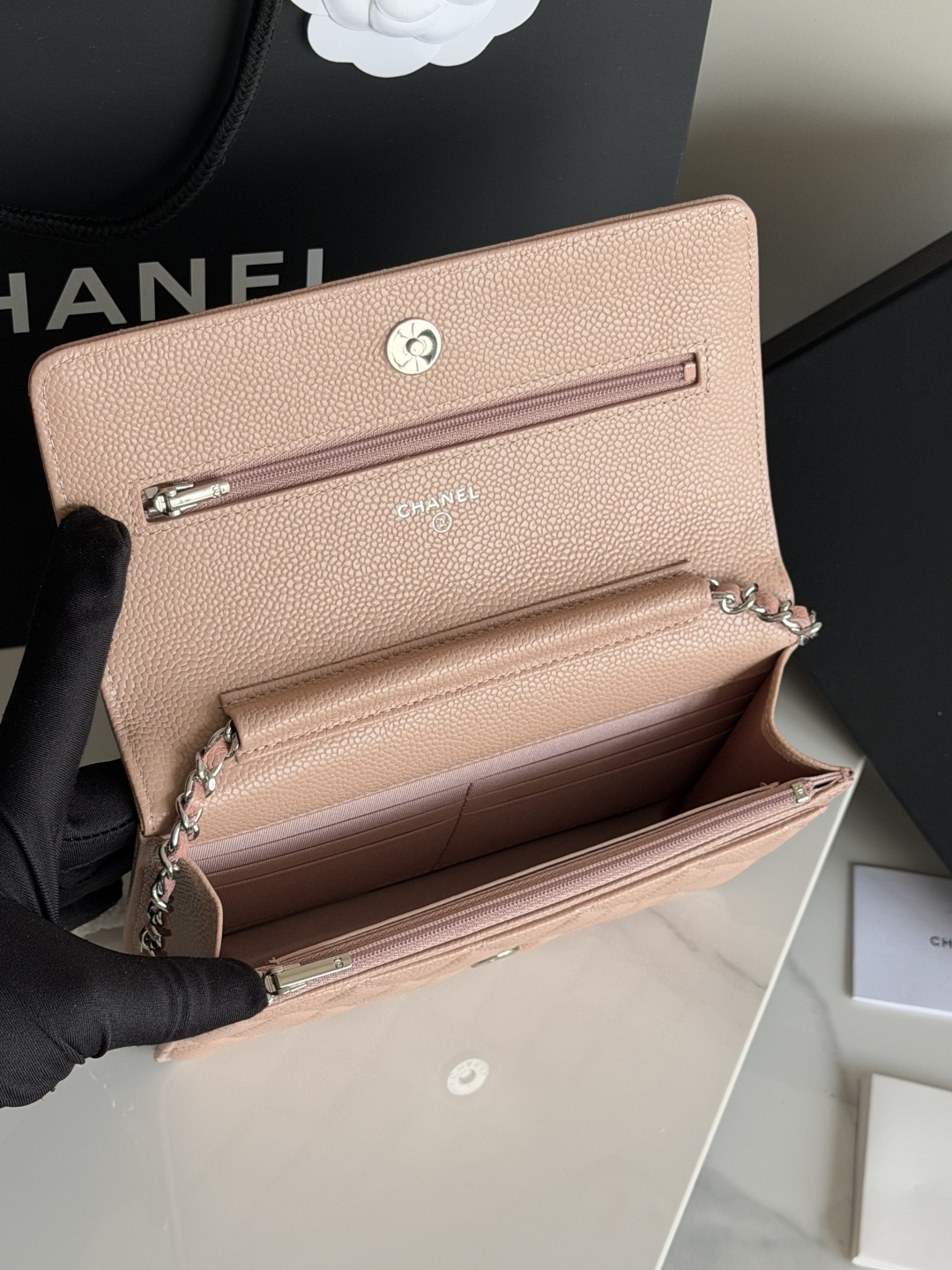 25C/26C Wallet On Chain（Nude Pink） - Mocuir