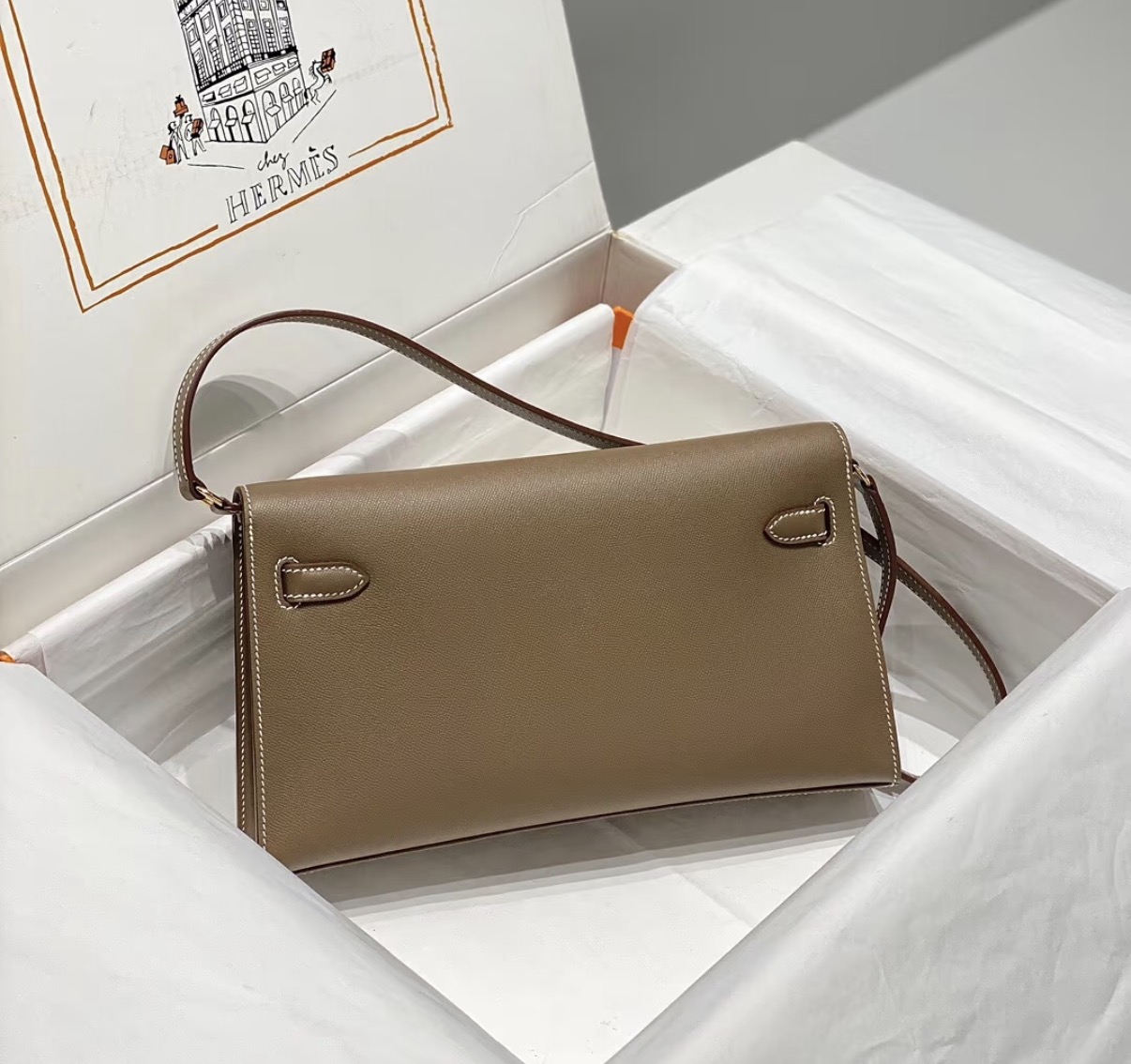 Kelly Elan Elephant Grey Gold Hardware Custom