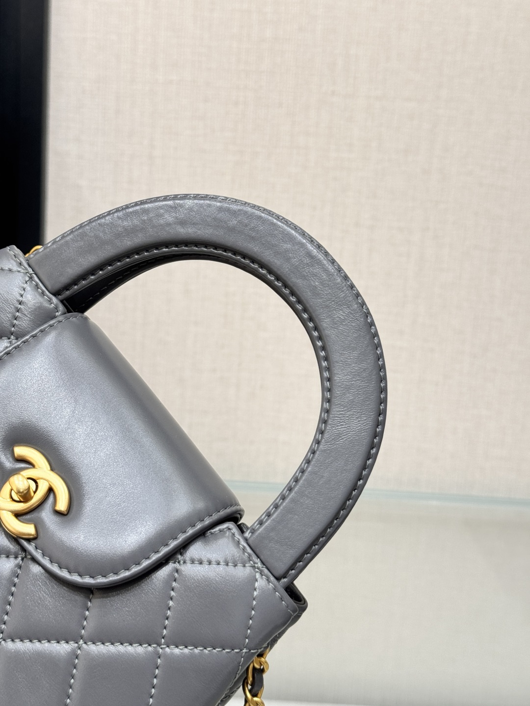 Mini Kelly Bag with Handle（Medium Grey） - Mocuir