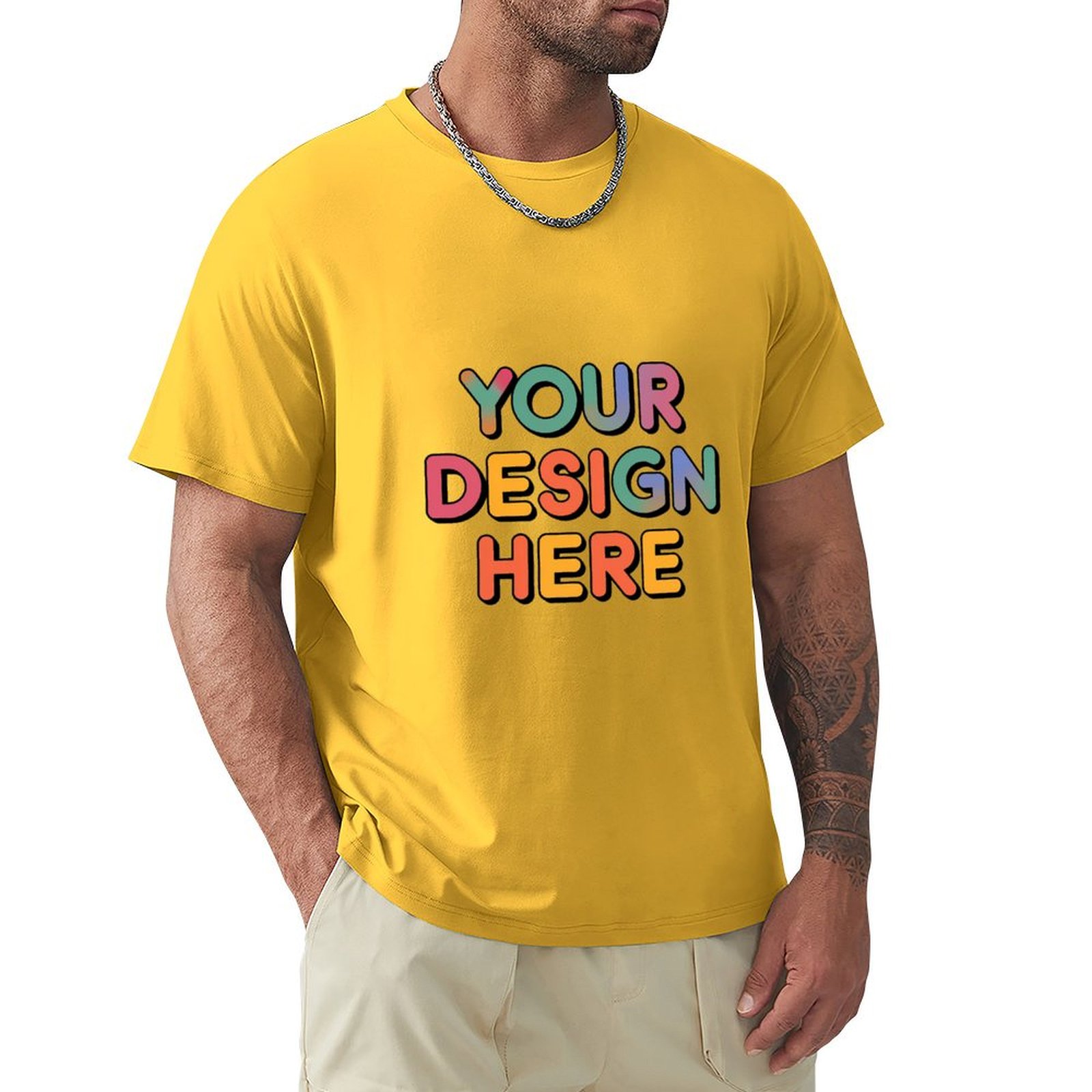 Personalized Custom Men’s Exquisite Craftsmanship 150g Front Print Tee