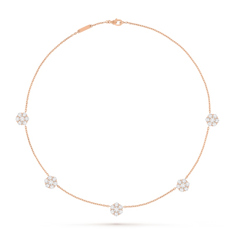 Fleurette necklace, 5 flowers