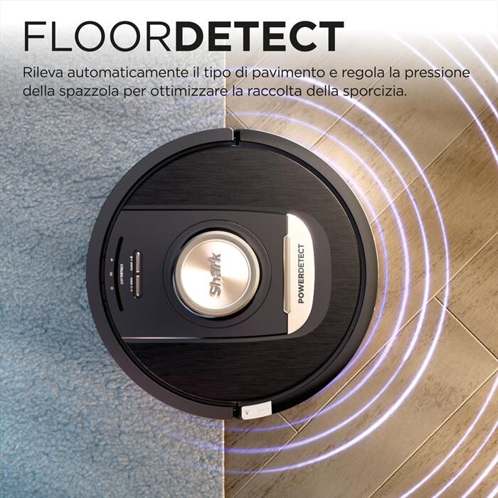 SHARK - ROBOT POWERDETECT CON AUTOSVUOTAMENTO RV2820VEEU-Nero/ Champagne