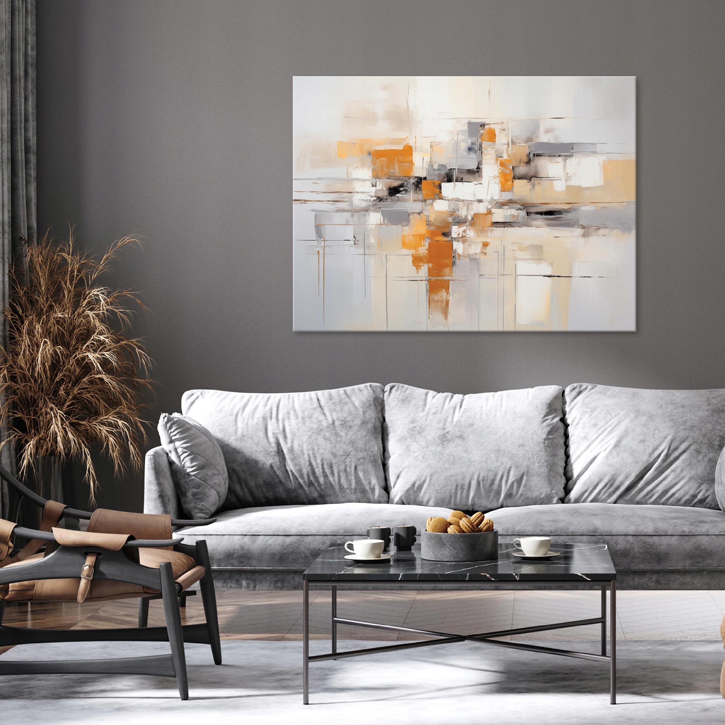 Abstract painting for the living room, modern loft, large canvas, wall dimensions 40x30
