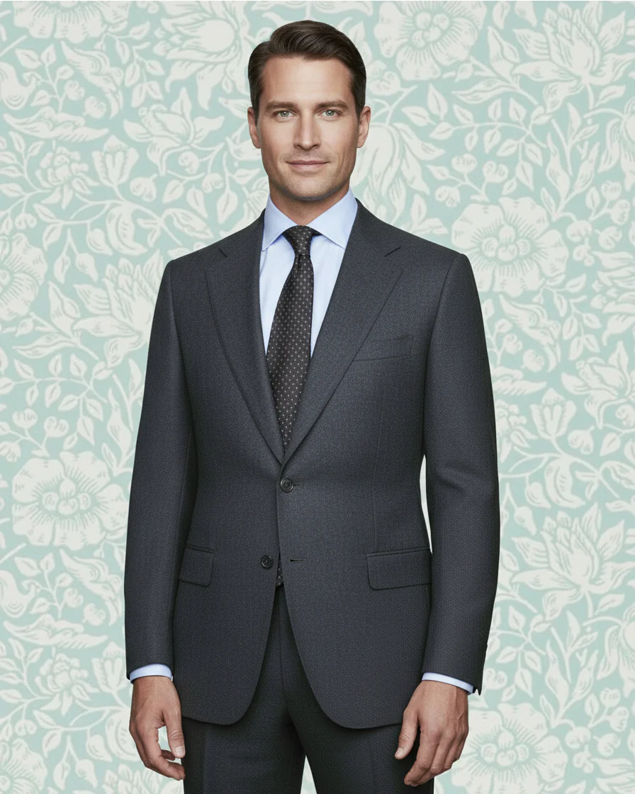 Dark Grey Wool Flannel Suit