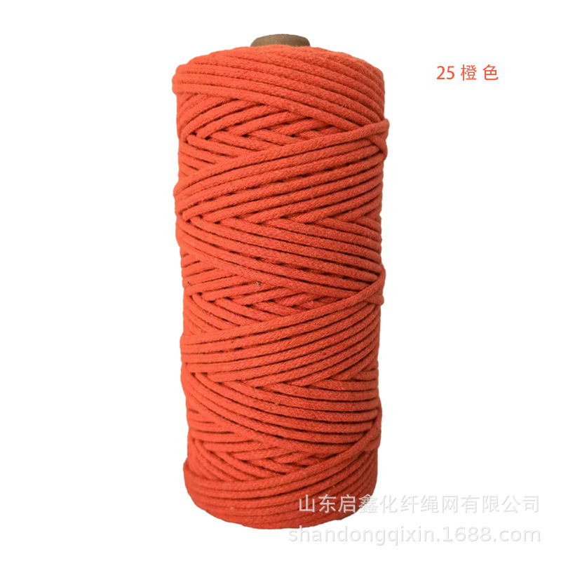 Braided rope drawstring decorative tapestry rope tag rope colored cotton rope