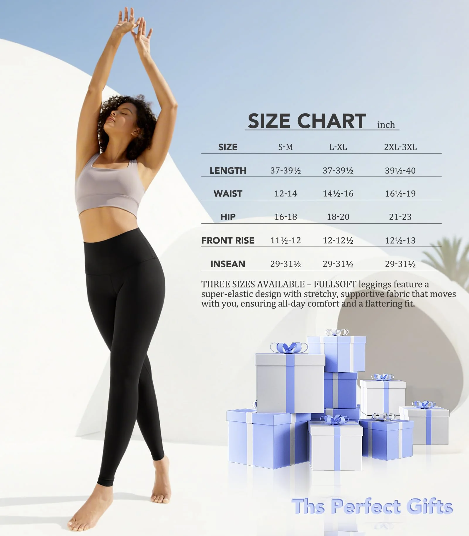 Buttery Soft Black Leggings for Women - High Waisted Tummy Control No See Through Workout Clothes for Women Yoga Cycling Spandex Tights Butt Lifting Pants Fitness Clothing