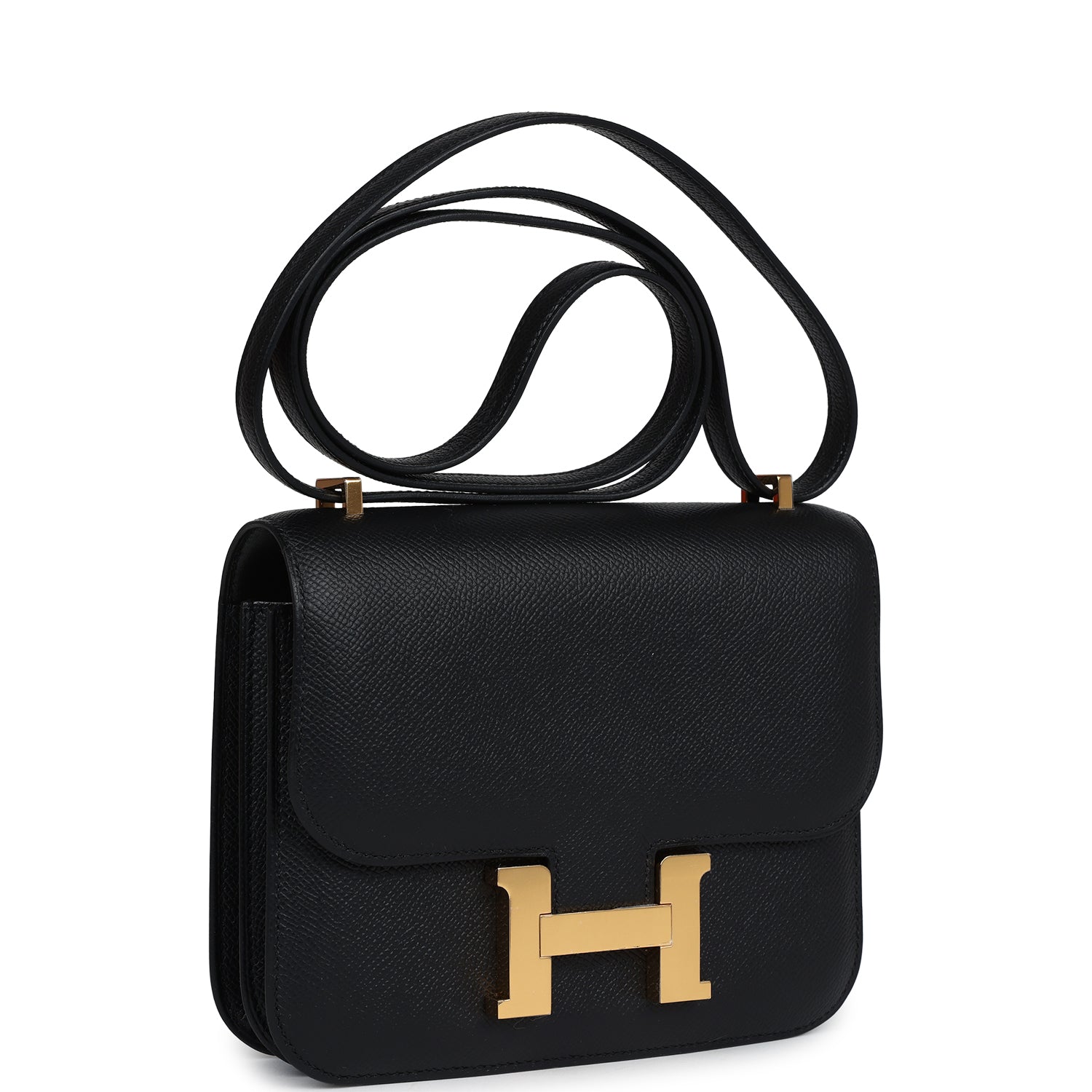 Constance 18 Black Epsom Gold Hardware