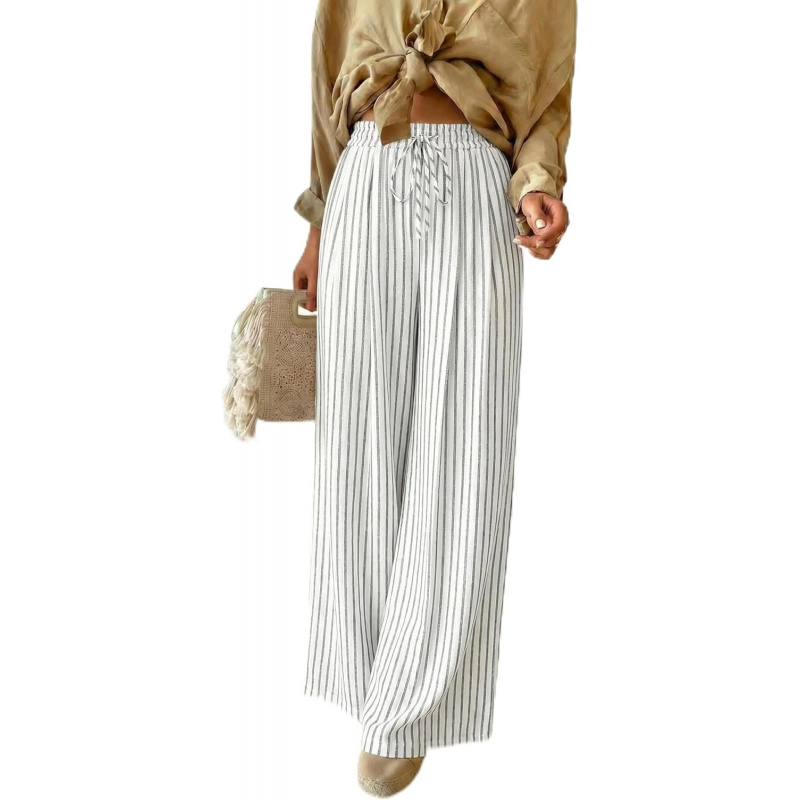 Women Casual Drawstring Elastic Waist