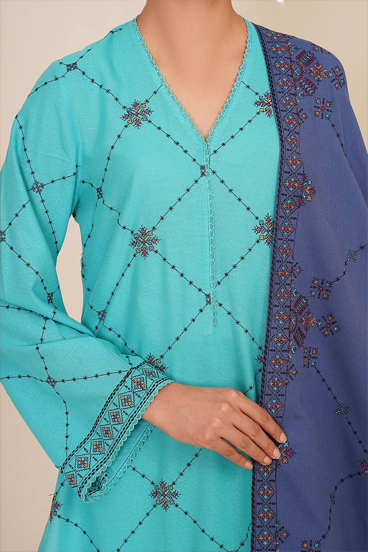 VISCOSE KARANDI  | EMBROIDERED