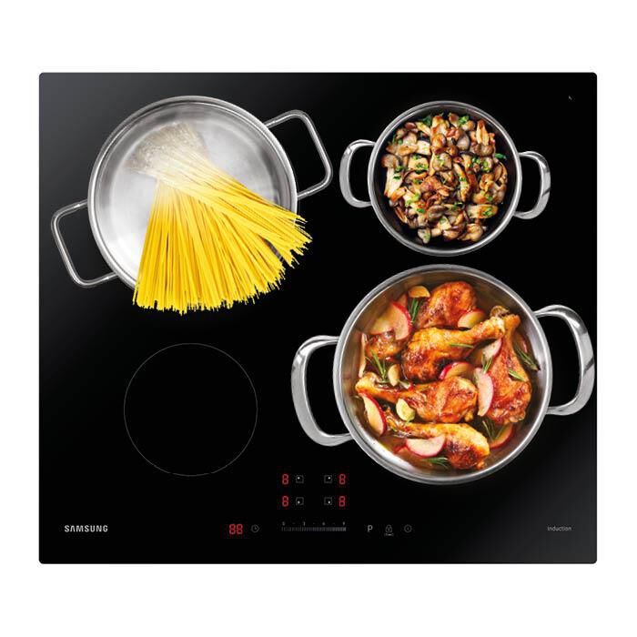 SAMSUNG - Piano cottura induzione NZ64T3707AK/ET 59 cm-VETROCERAMICA NERO