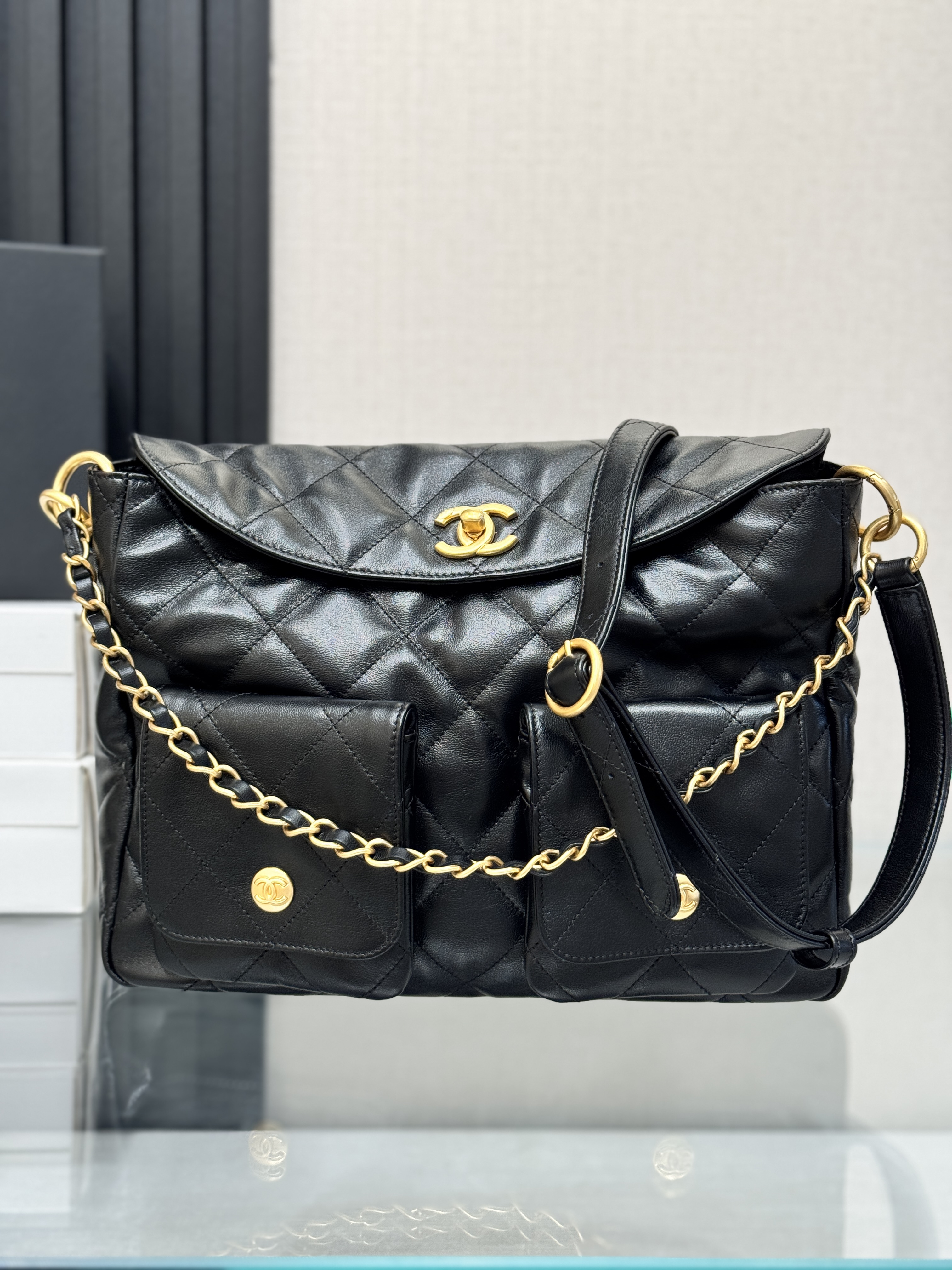 Double Pocket Hobo Bag - Mocuir