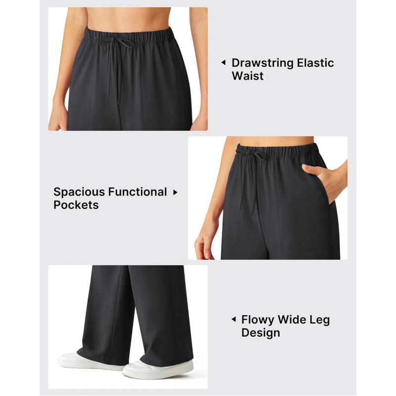 Chillwhisp Drawstring Wide Leg Pants Women