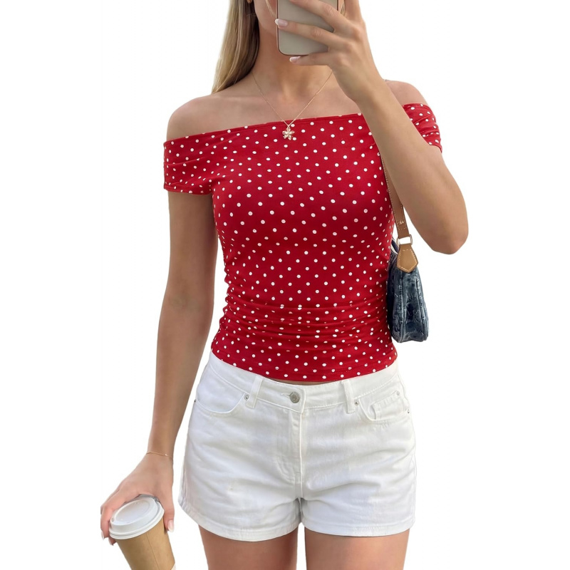 Women's Off The Shoulder Tops 2026 Summer