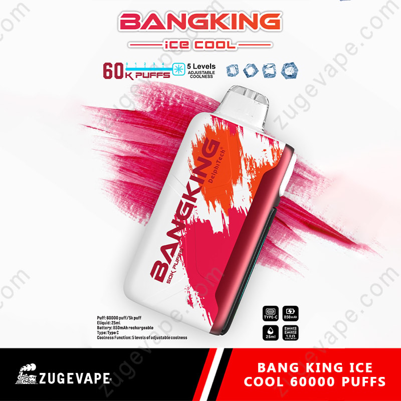【Hot Sale🔥】Bang King Ice Cool 60000 Puffs 60K Adjustable Coolness Disposable Vape