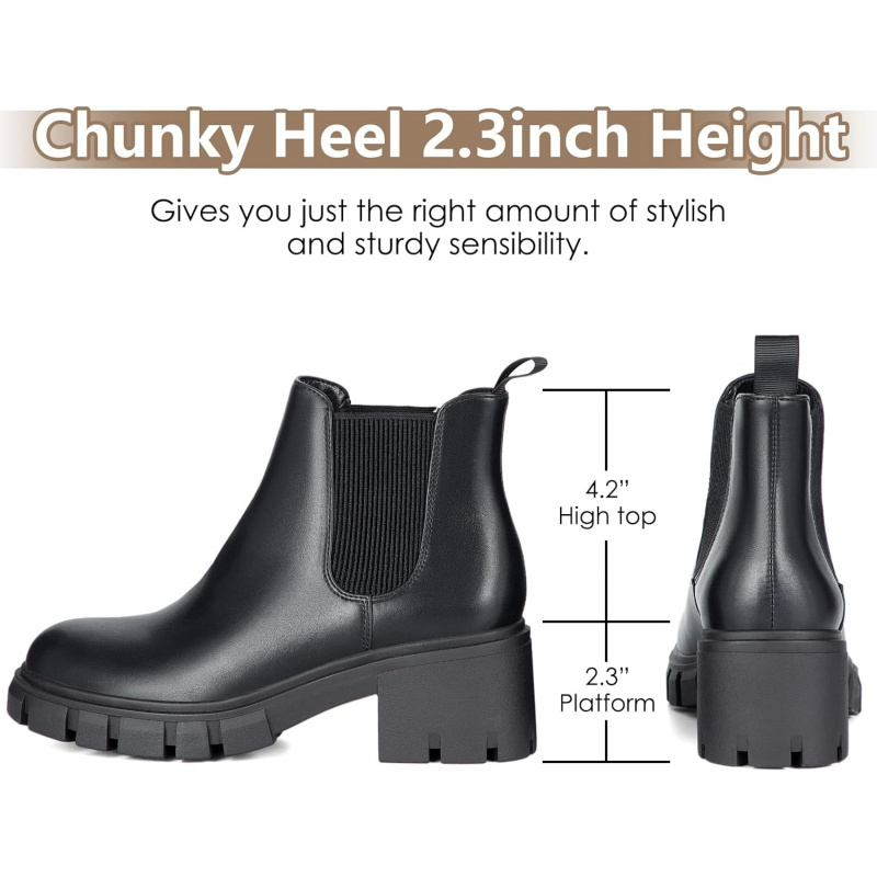 Women's Chelsea Boots Fashion Lug Sole