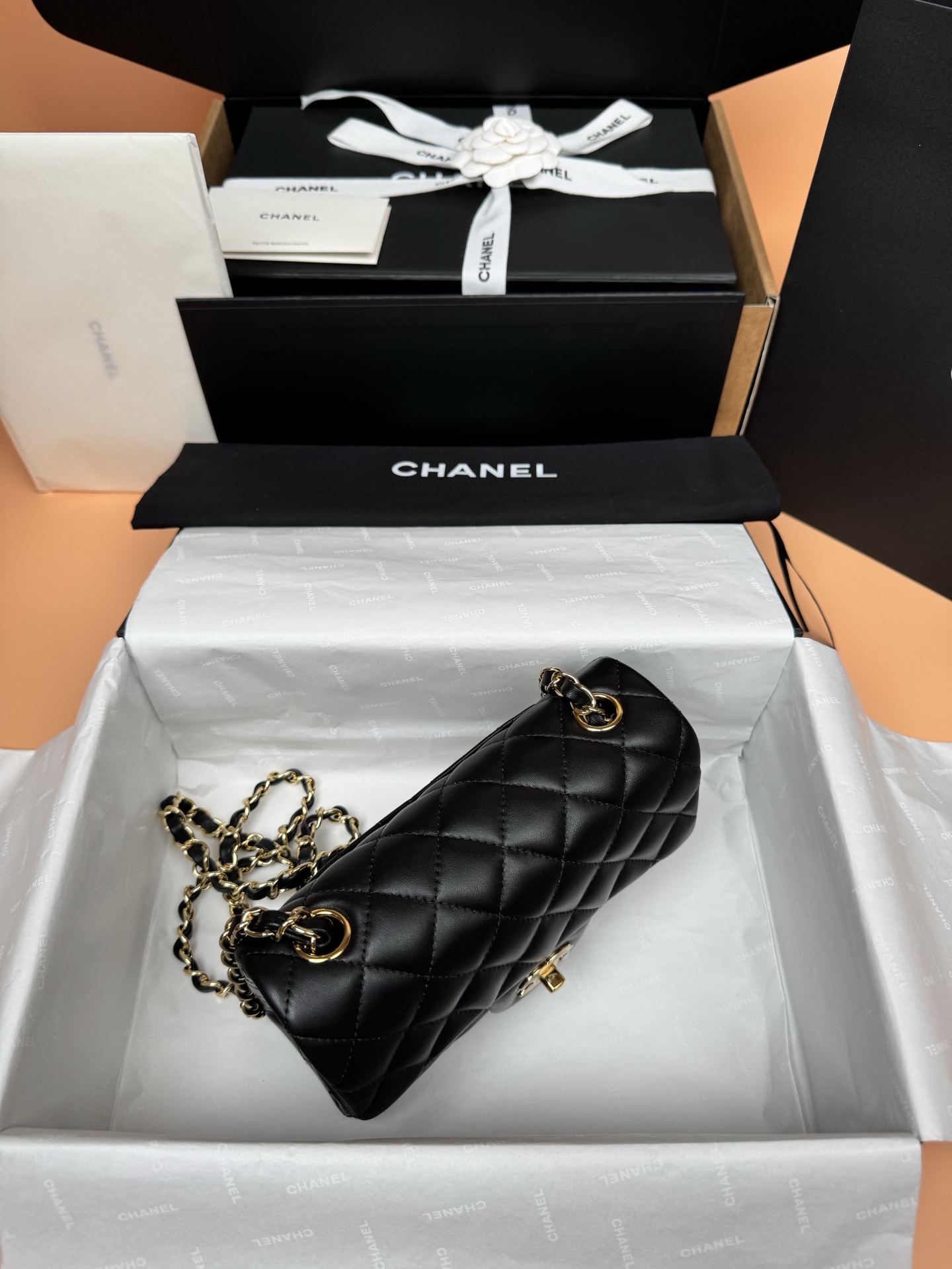 Classic Flap Mini（Gold LOGO) - Mocuir