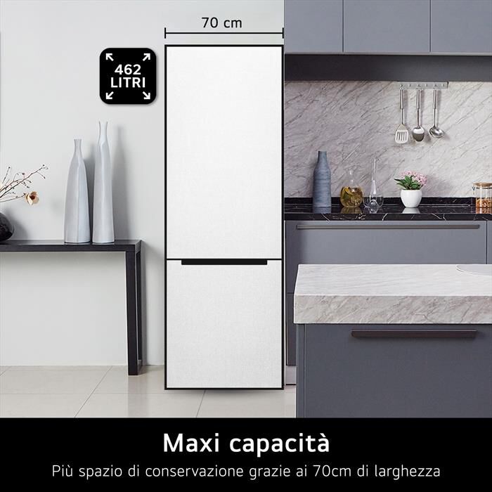 LG - Frigorifero combinato GBB569MCAMN.AMCQEUT Classe E-Nero