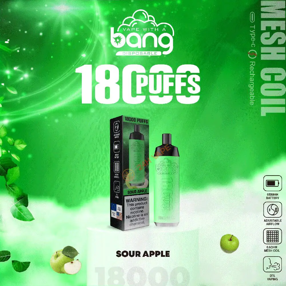 （3 pieces）Bang Crown Bar 18000 Puffs 0% 2% 3% 5% Nicotine Leather Disposable Vape Pen
