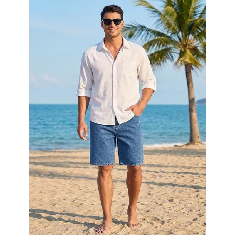 Mens Baggy Denim Shorts