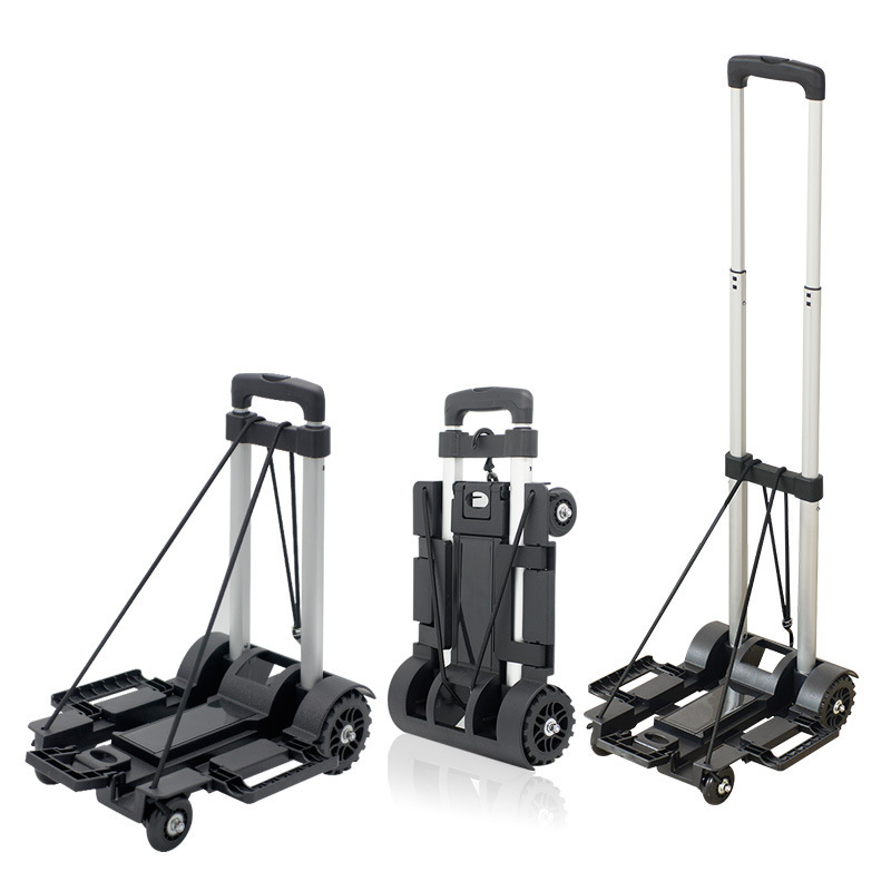 Small cart folding household carrying trailer portable stall trolley hand cart luggage cart