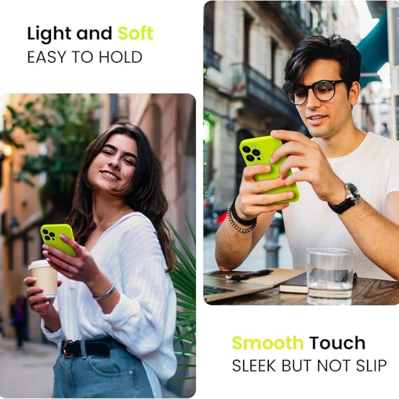 CASEOLOGY Silicone Upgraded [Camera Protection] Phone Case with [2 Screen Protectors]