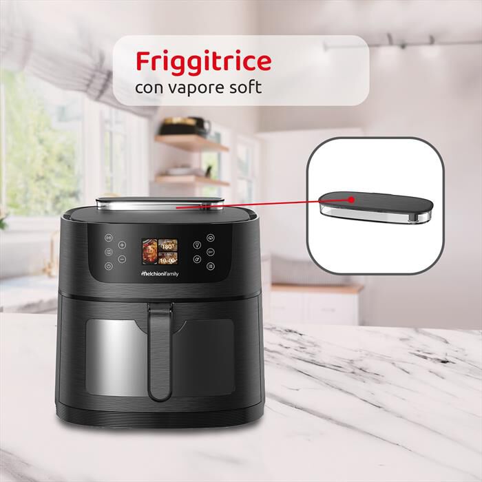 MELCHIONI FAMILY - Friggitrice ad aria DORA AI 8L-Nero / Plastica