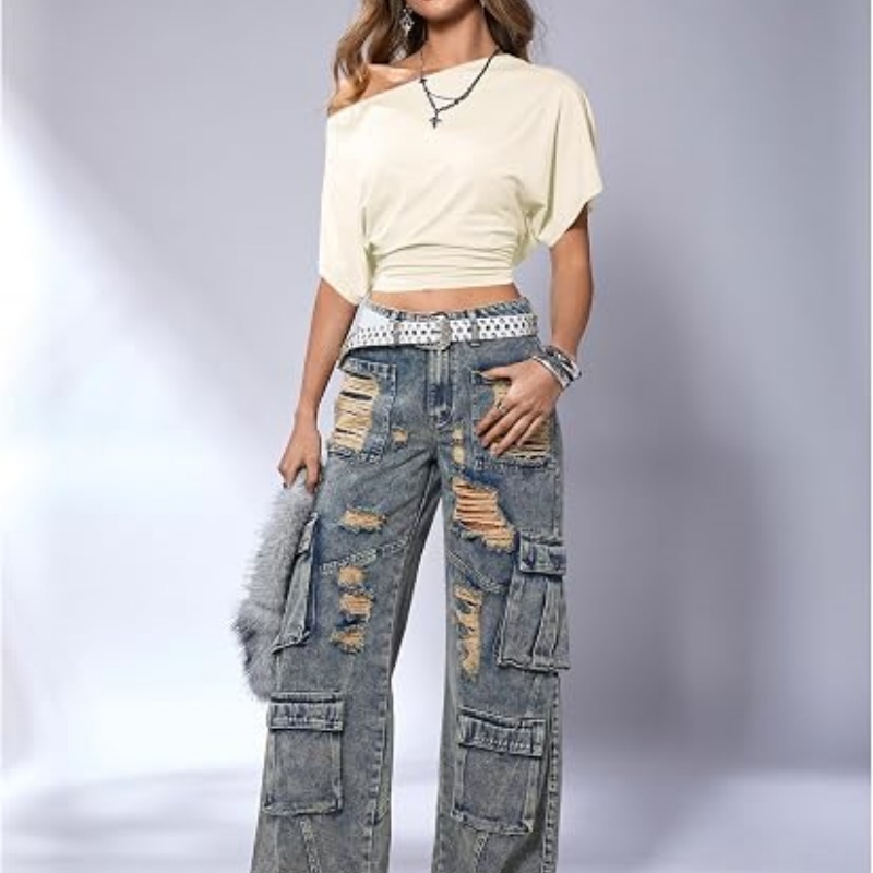 Women's Off The Shoulder Tops Asymmetrical Summer Going Out Top