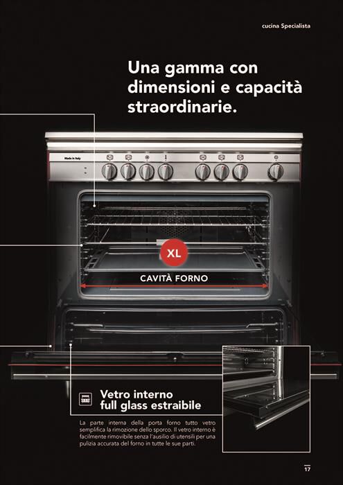GLEM GAS - Cucina a gas ST965VI Classe A-INOX