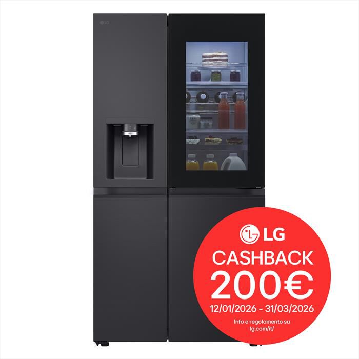 LG - Frigorifero side by side GSXE91EVAD Classe D 628L-Black