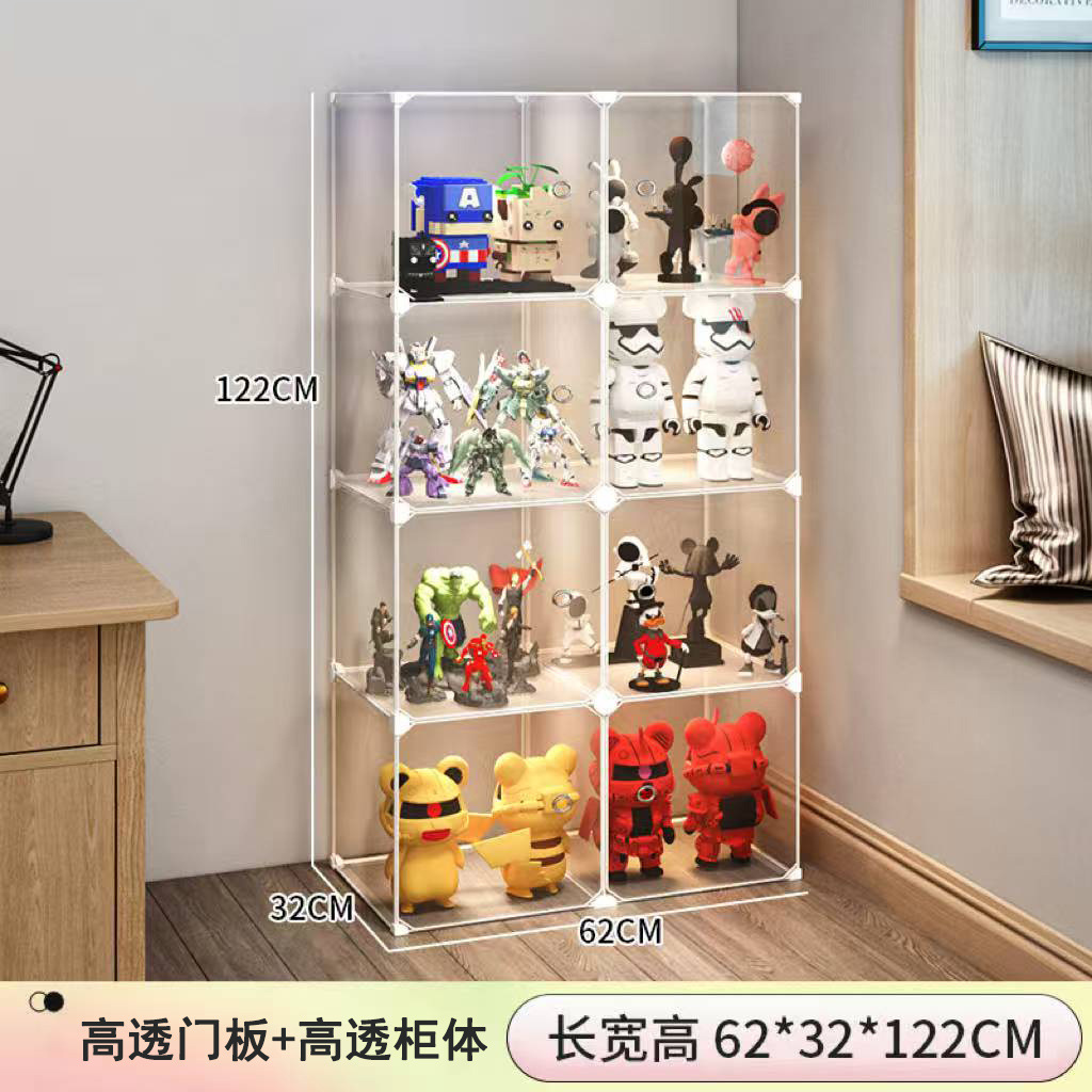 Customized Hand-Made Display Cabinet Building Block Storage Box Household Transparent Children's Toys Dust-Proof Model Display Shelf