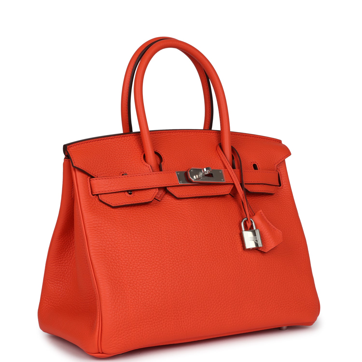 Birkin 30 Rouge Pivoine Clemence Palladium Hardware