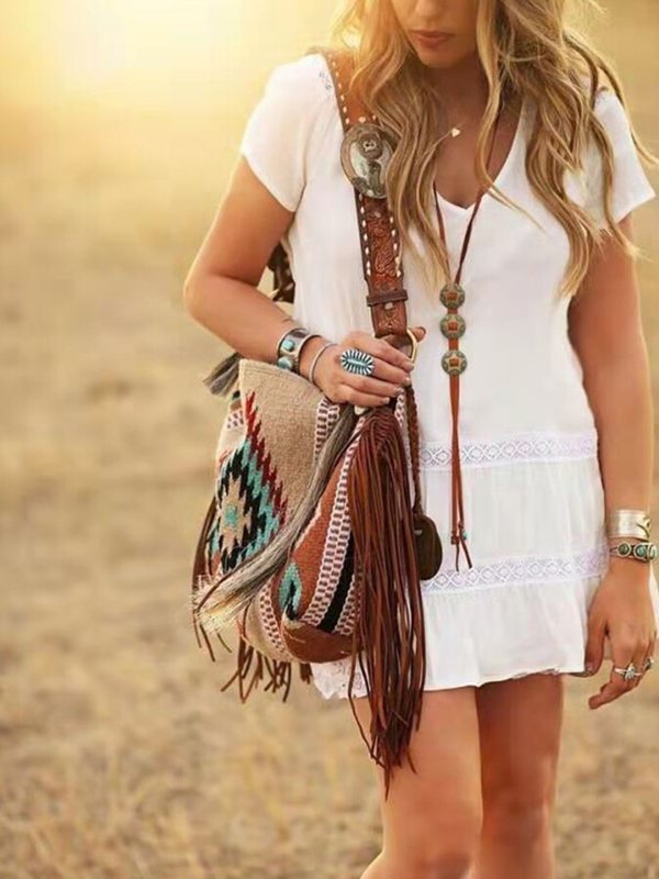 Women's Western Style National Style Shoulder Bag