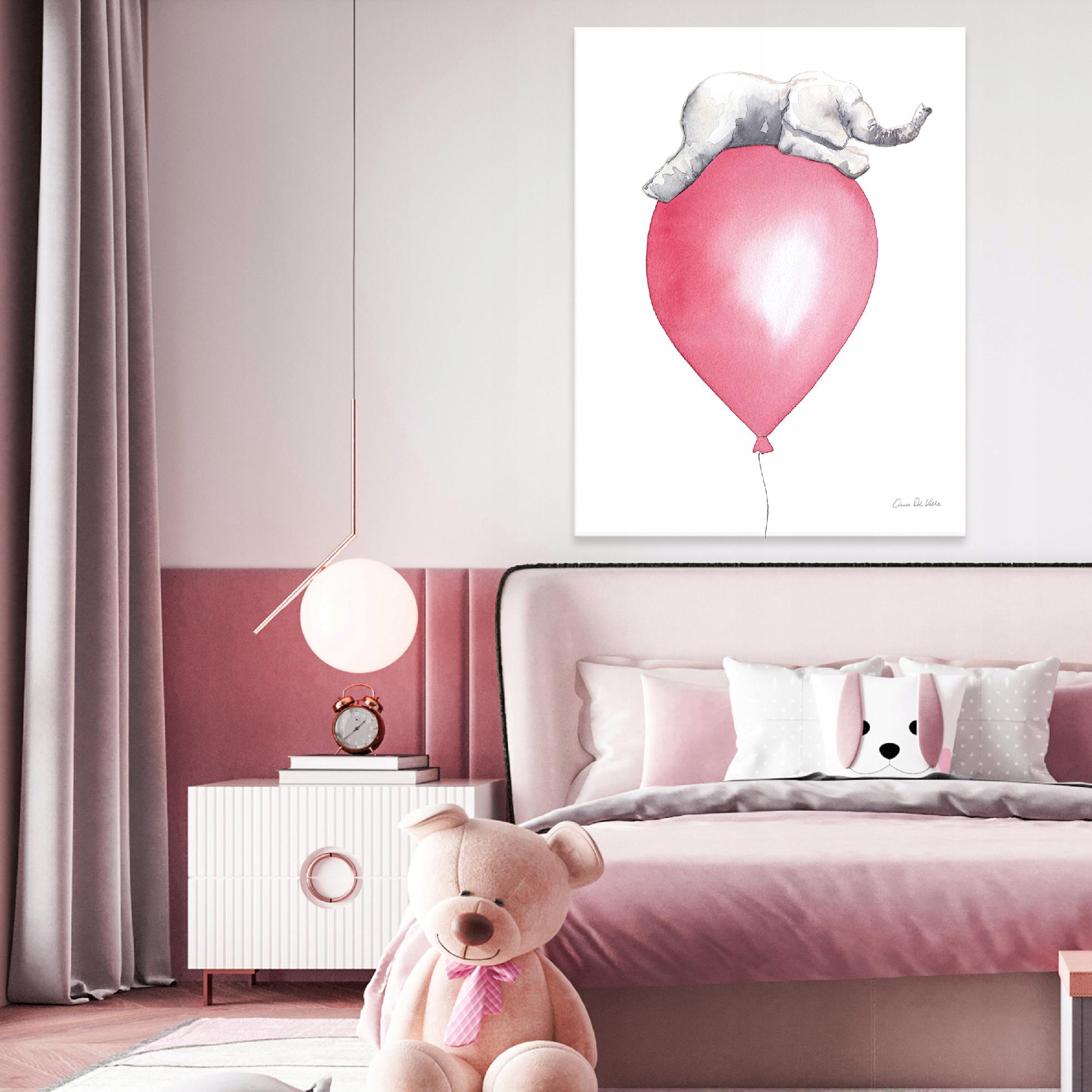 Picture of an elephant on canvas for a child's room, 60x40