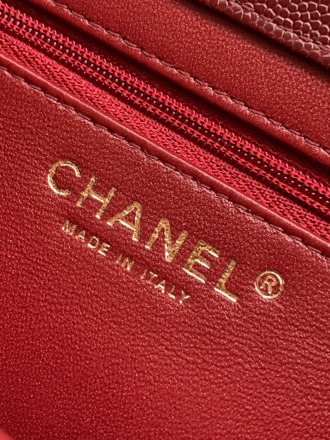 Preppy Coco Small Flap Bag (AS4818) in Burgundy Grained Calfskin with Gold-Tone Hardware, 26P Pre-Fall Collection - Mocuir