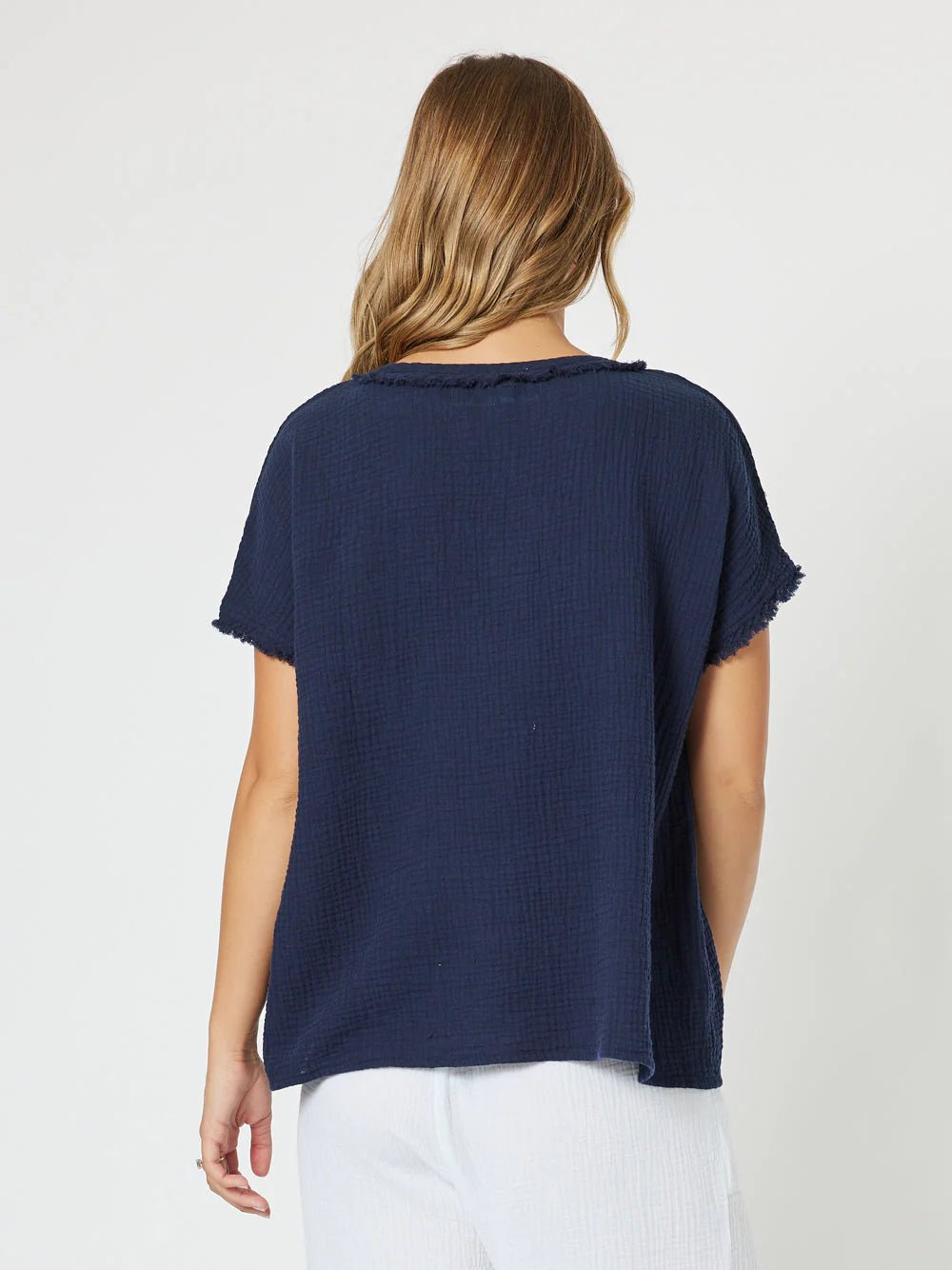 Frayed Canvas A-Line Tee‌