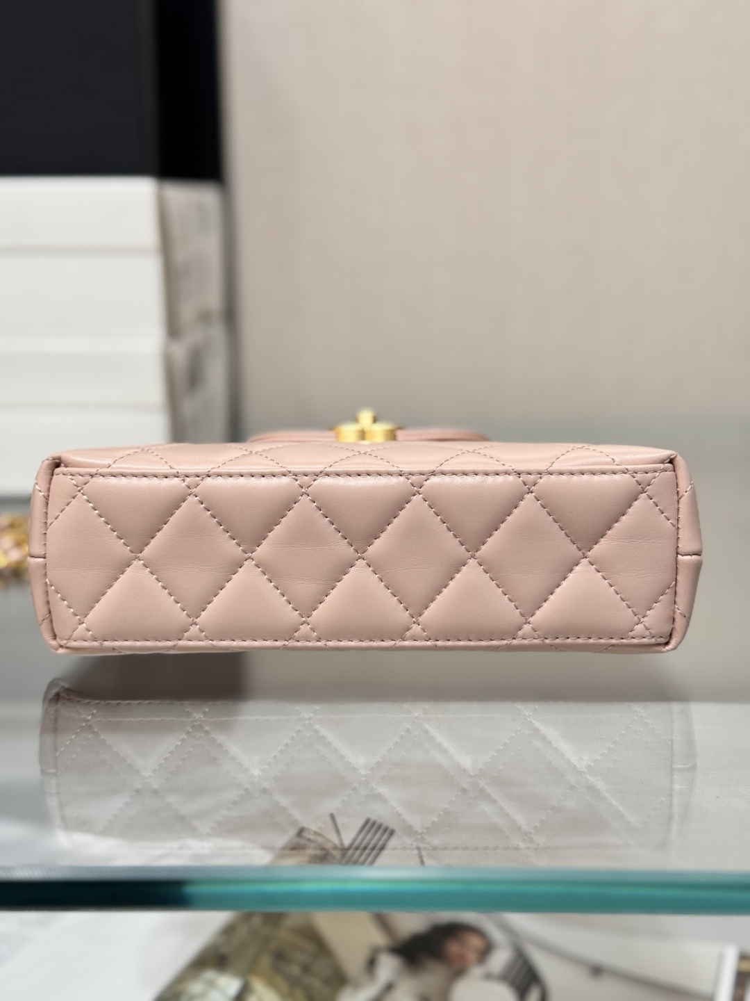 Mini Kelly Bag with Handle（Light Pink） - Mocuir