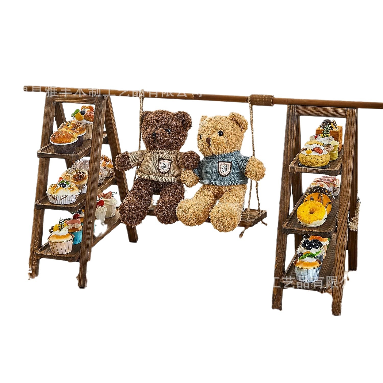 Wooden cupcake stand desktop wooden cupcake display stand desktop wooden display stand