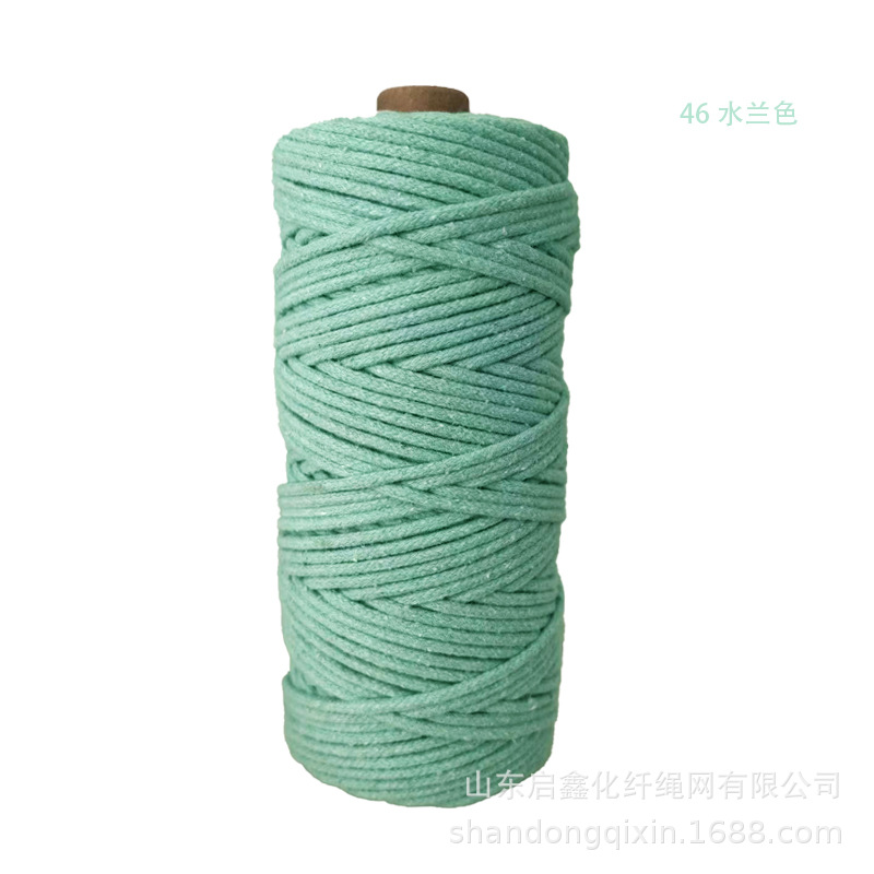 Braided rope drawstring decorative tapestry rope tag rope colored cotton rope