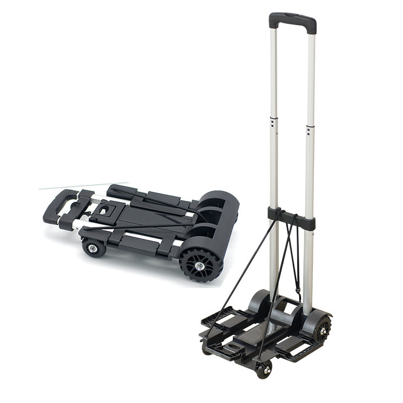 Small cart folding household carrying trailer portable stall trolley hand cart luggage cart