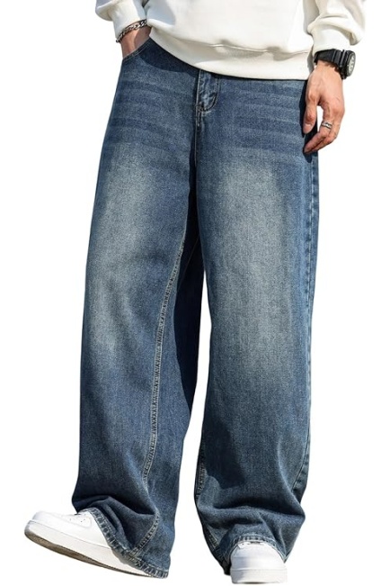 Men's Baggy Hip Hop Jeans Wide Leg