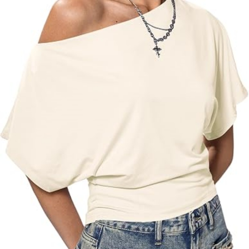Women's Off The Shoulder Tops Asymmetrical Summer Going Out Top