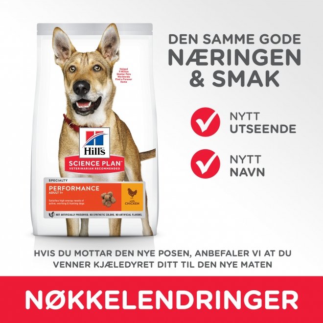 Hill's Science Plan Dog Adult Performance Chicken 14 kg