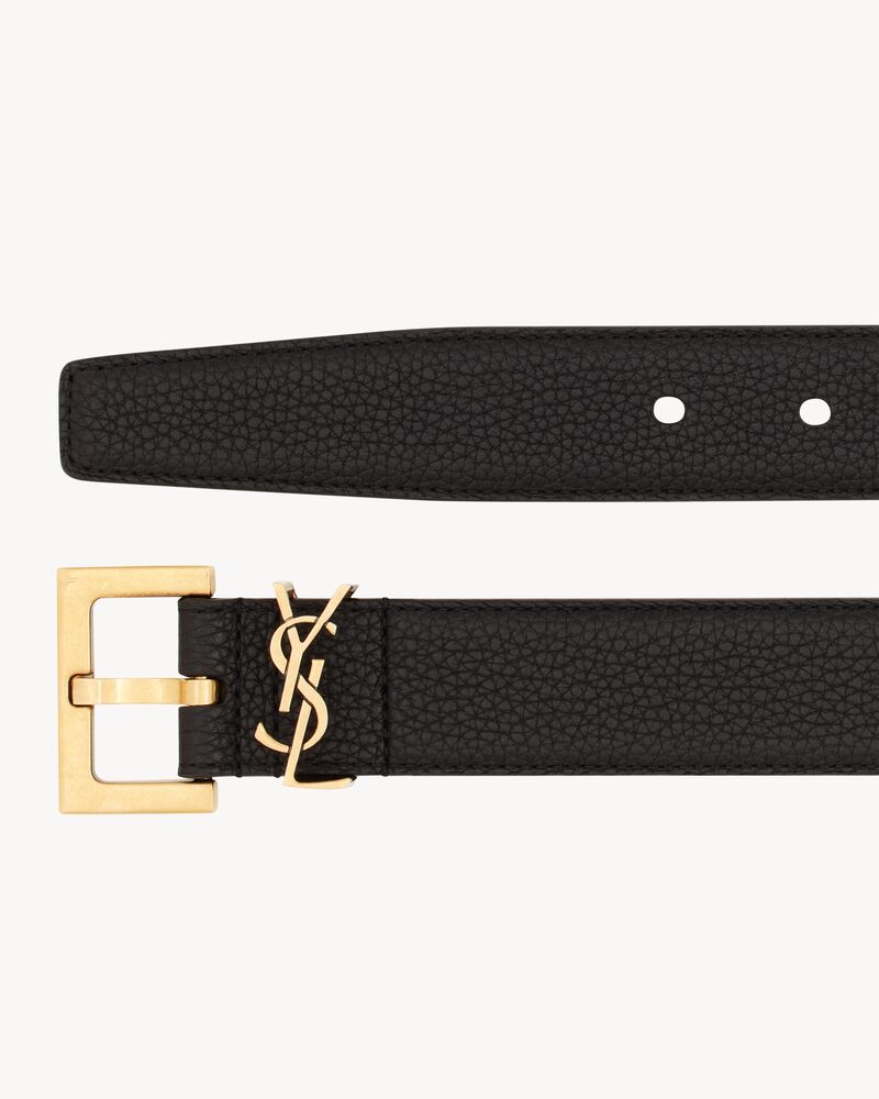cassandre belt with square buckle in grained leather