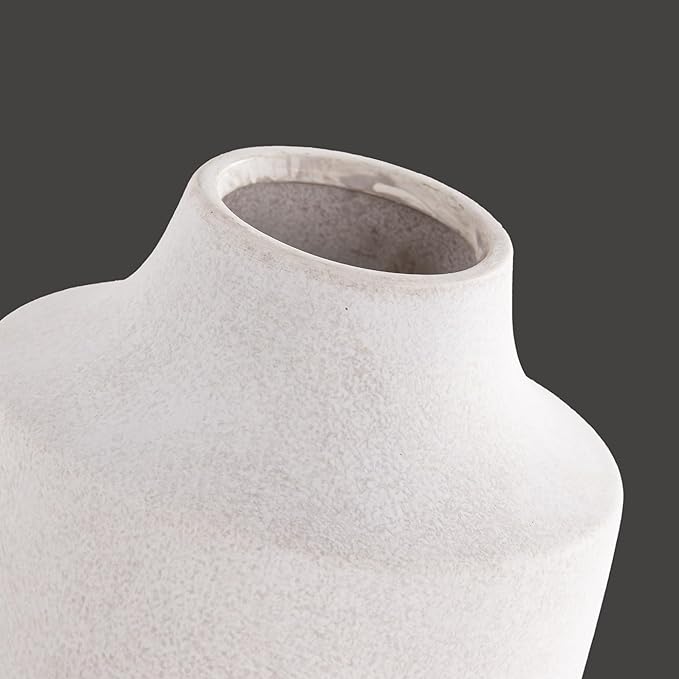 VASEA Ceramic Flower Vase, 12.5 inch Tall Off-White Vase