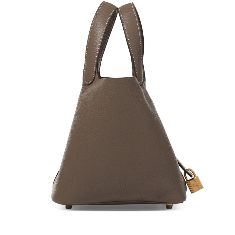 Etoupe Clemence Picotin Lock 18 Gold Hardware