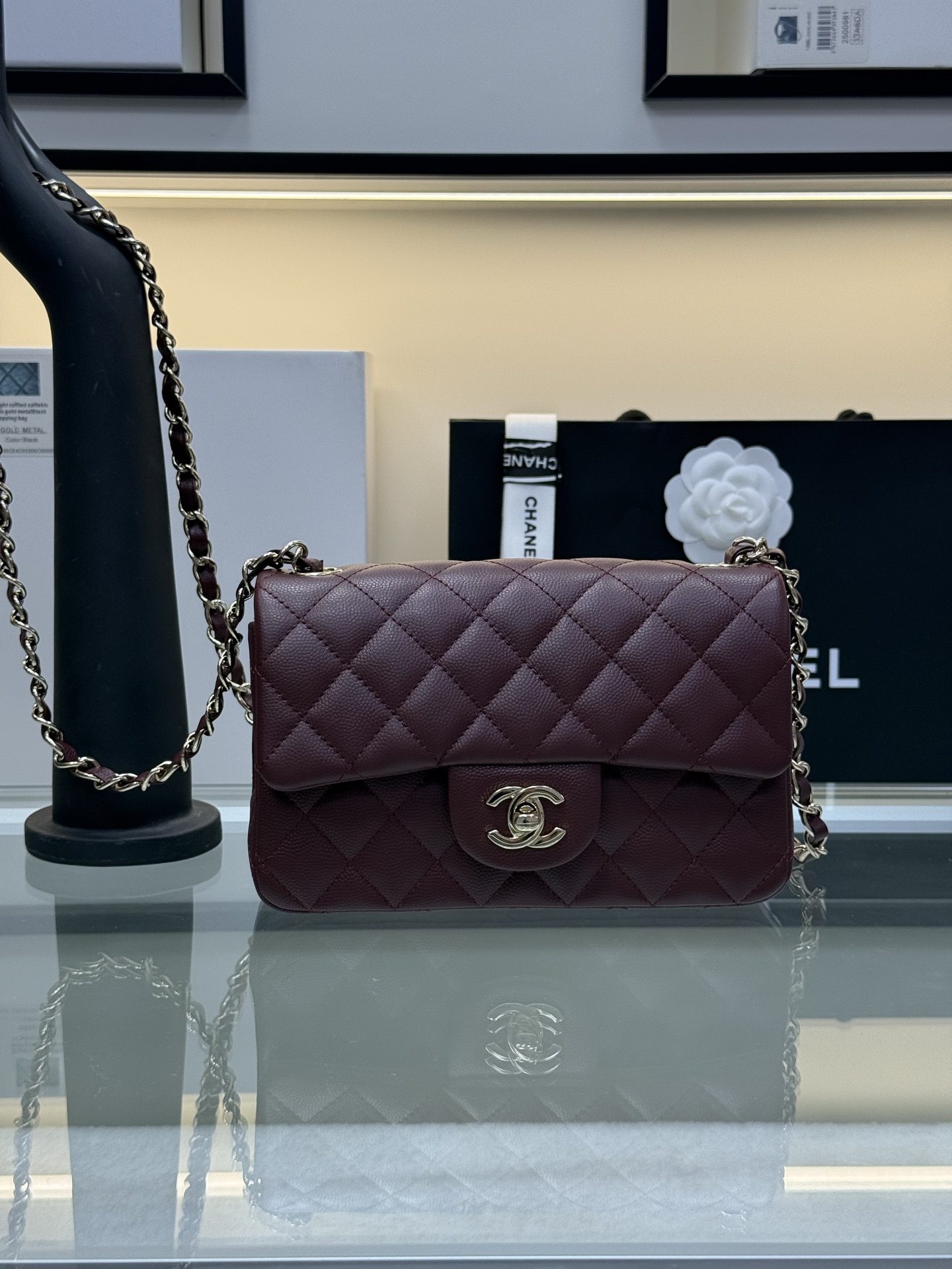 Classic Flap Bag（Burgundy） - Mocuir