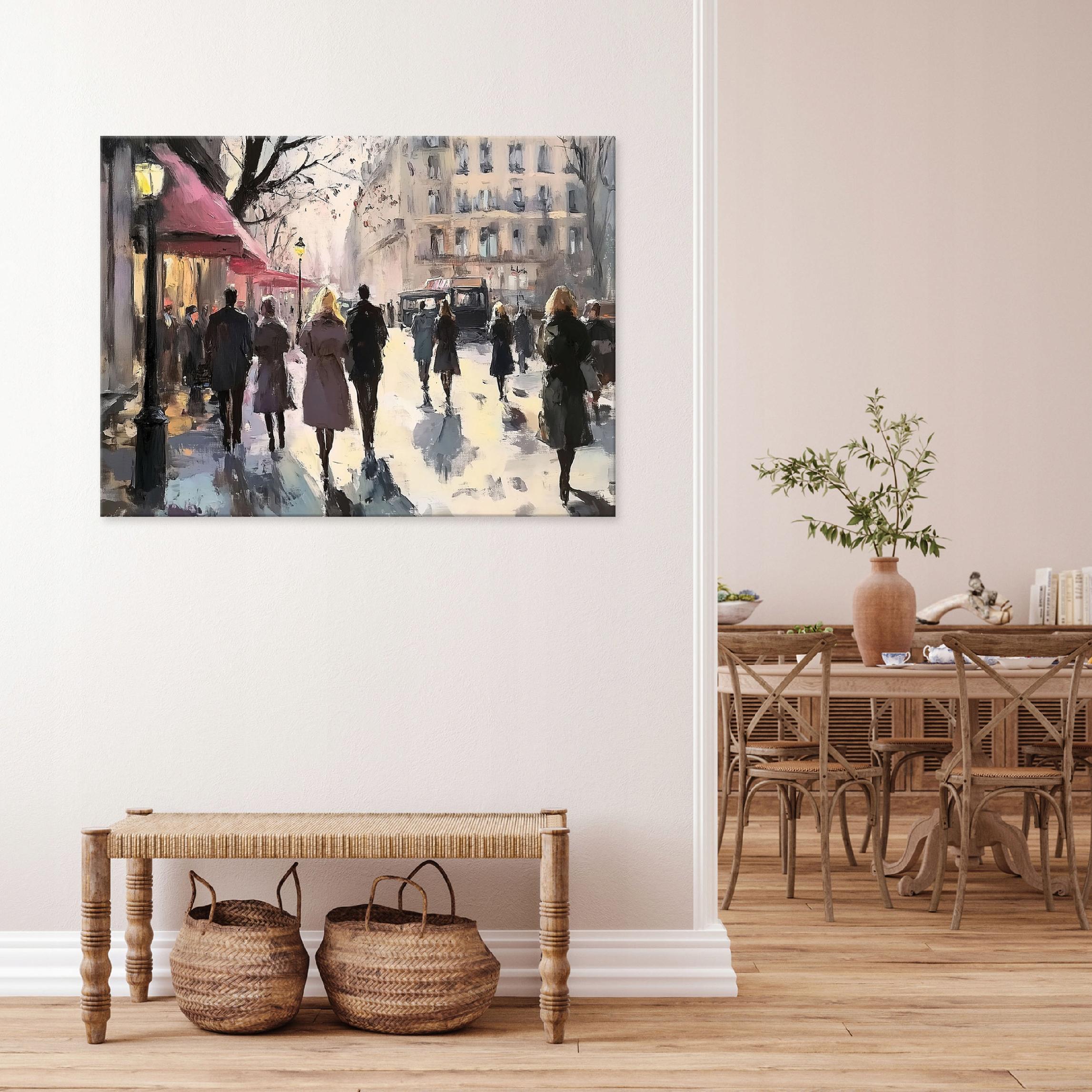 Artwork, street art, city, for bedroom, living room, kitchen, on canvas, 40x30