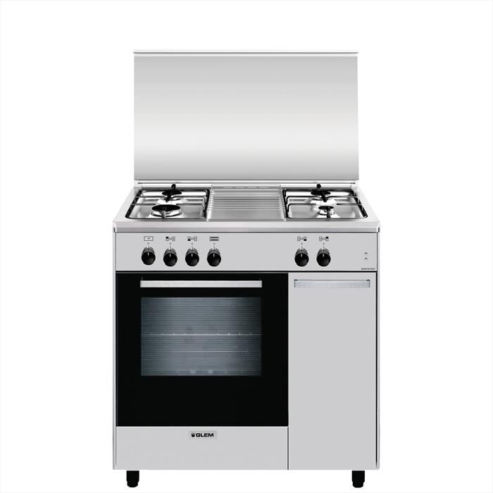 GLEM GAS - Cucina a gas AS854EI Classe A-Inox
